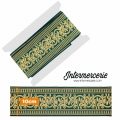 Galon tissé médiéval Turquoise et doré