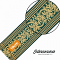 Galon tissé médiéval Turquoise et doré