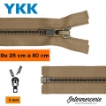 Fermeture séparable YKK métal Beige