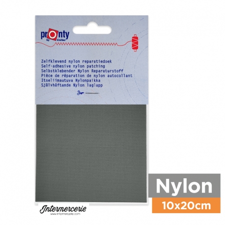 Pièce autocollante pour réparation textile Gris