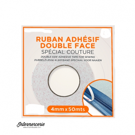 RUBAN ADHESIF DOUBLE FACE SPÉCIAL COUTURE 4 MM X 50