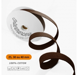 Sangle coton Marron