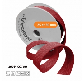 Sangle coton Rouge Fraise