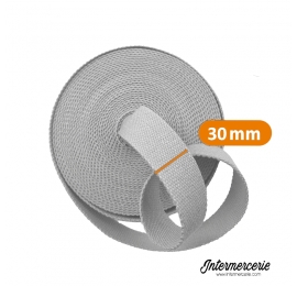 Sangle 30mm coton Gris clair
