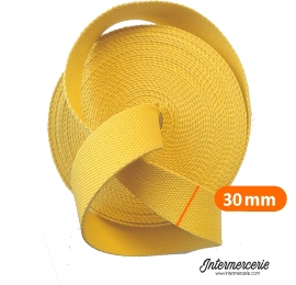 Sangle 30mm coton Jaune
