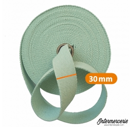Sangle 30mm coton Vert nyl