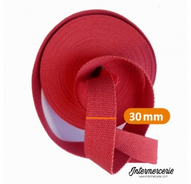 Sangle 30mm coton Fuschia