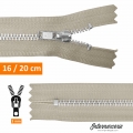 Fermeture éclair métal pantalon Beige 16 et 20 cm