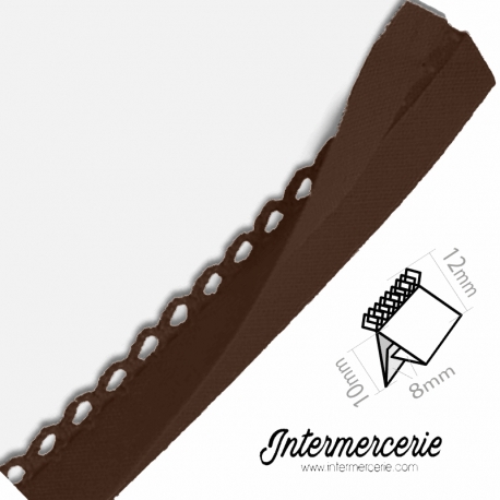 Biais picot Marron