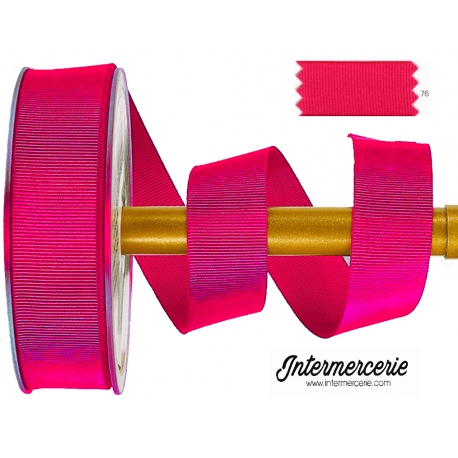 Ruban de 25 mm Gros grain Rose Fuchsia