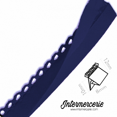 Biais piquot uni 12 gris foncé