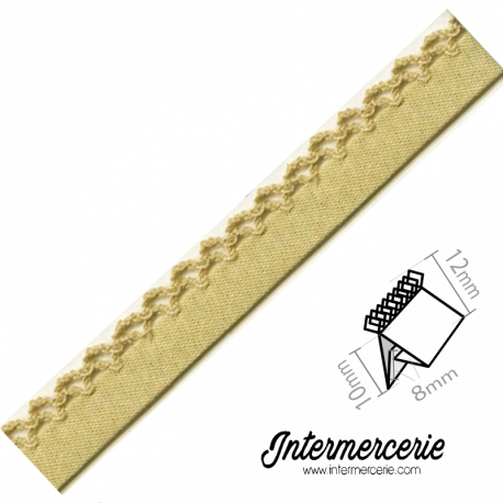 Biais picot Beige