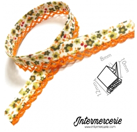 Biais picot liberty Orangé