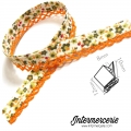 biais dentelle picot liberty jaune orange 