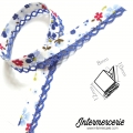 Biais dentelle liberty Bleu
