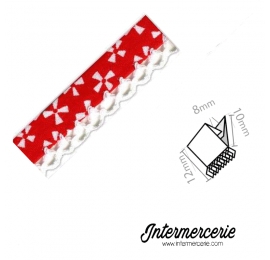 Biais piquot imprimé Ailes de moulin Rouge