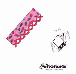 Biais picot liberty Fond et dentelle Fuchsia