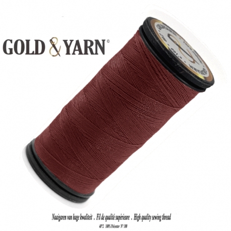 Fil à coudre polyester Gold Yarn 73 rouge bordeaux