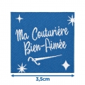 Écusson carré 3,5 cm Ma couturière bien aimée