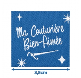Écusson carré 3,5 cm Ma couturière bien aimée