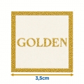 Écusson carré 3,5 cm Golden