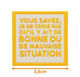 Écusson carré 3,5 cm Vous savez