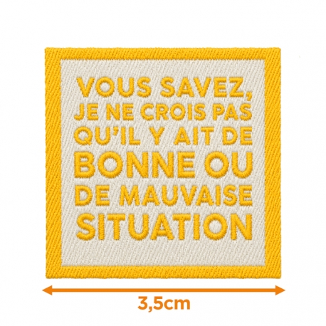 Écusson carré 3,5 cm Vous savez
