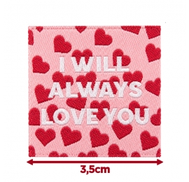 Écusson carré 3,5 cm Always