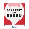 Écusson carré 3,5 cm Barbu