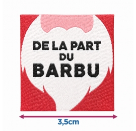 Écusson carré 3,5 cm Barbu
