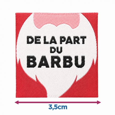 Écusson carré 3,5 cm Barbu