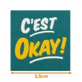 Écusson carré 3,5 cm OK