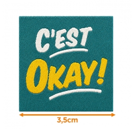 Écusson carré 3,5 cm OK