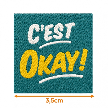 Écusson carré 3,5 cm OK