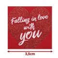 Écusson carré 3,5 cm In love You