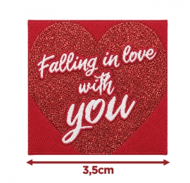Écusson carré 3,5 cm In love You