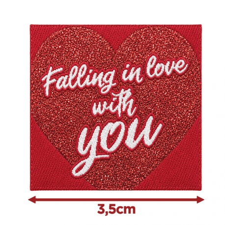 Écusson carré 3,5 cm In love You