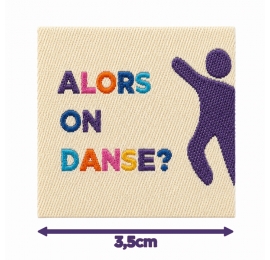Écusson carré 3,5 cm Alors on danse