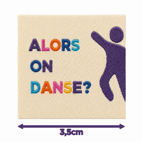 Écusson carré 3,5 cm Alors on danse