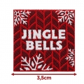Écusson carré 3,5 cm Jingle bells