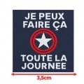 Écusson carré 3,5 cm Je peux faire ça