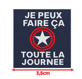 Écusson carré 3,5 cm Je peux faire ça