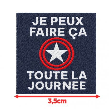 Écusson carré 3,5 cm Je peux faire ça