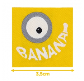 Écusson carré 3,5 cm Banana