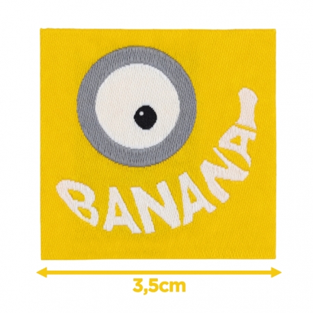 Écusson carré 3,5 cm Banana