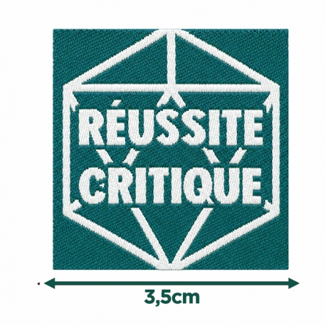 Écusson carré 3,5 cm Réussite critique