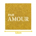 Écusson carré 3,5 cm Par amour