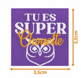 Écusson carré 3,5 cm Tu es super