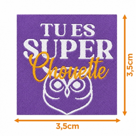 Écusson carré 3,5 cm Tu es super