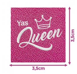 Écusson carré 3,5 cm Yas Queen